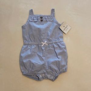 Carter’s blue and white romper